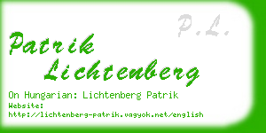 patrik lichtenberg business card